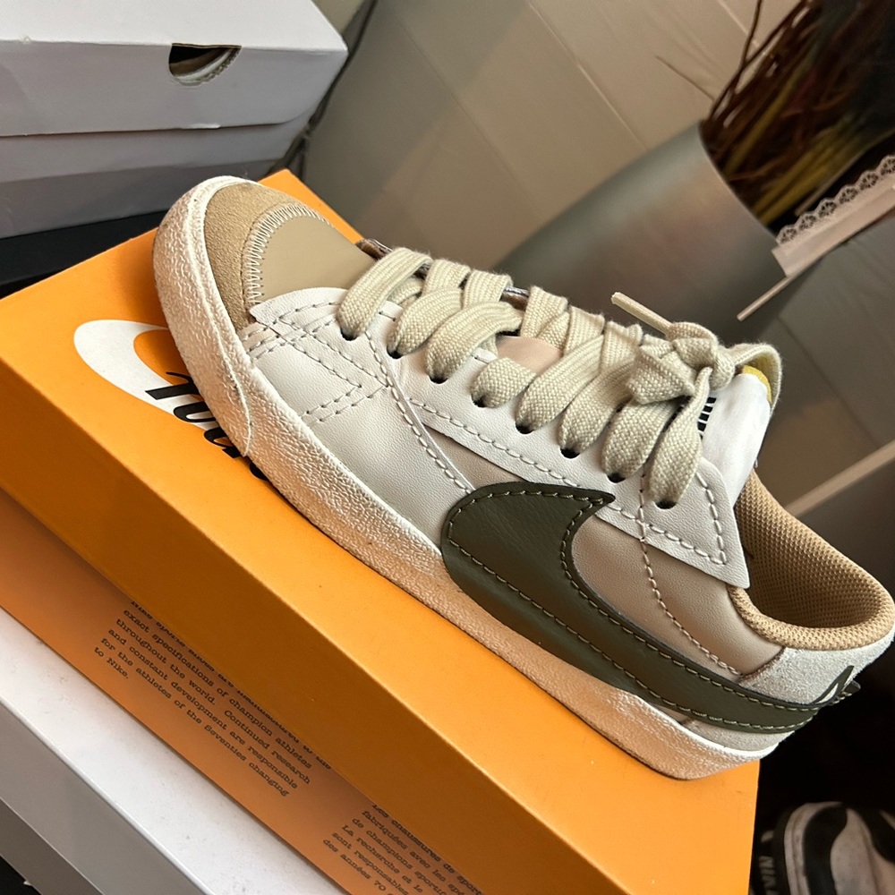 Nike Cream and Olive Sneakers